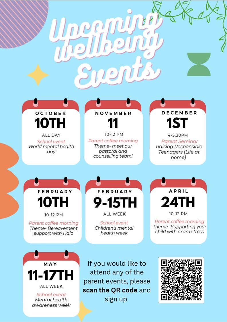 Upcoming events poster dates
