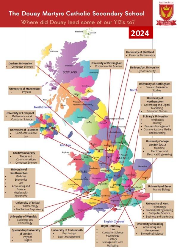 Destinations map